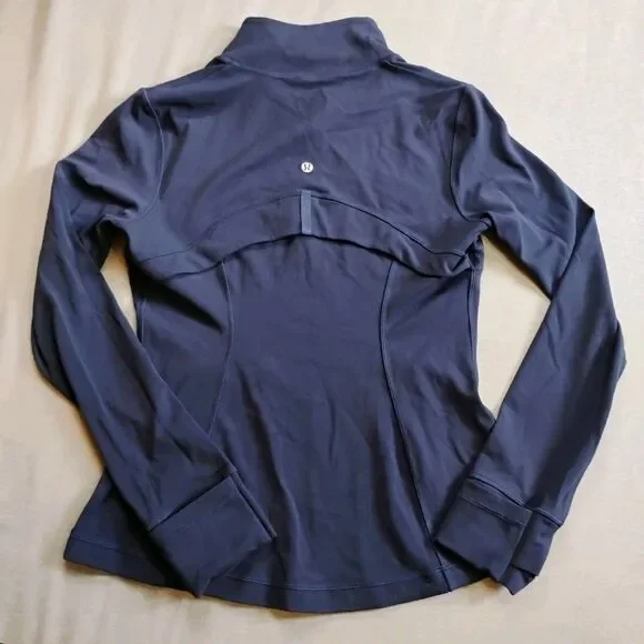 Lululemon Define Jacket Size 8 Navy Blue Full Zip Luon Yoga Running Activewear - Picture 9 of 16
